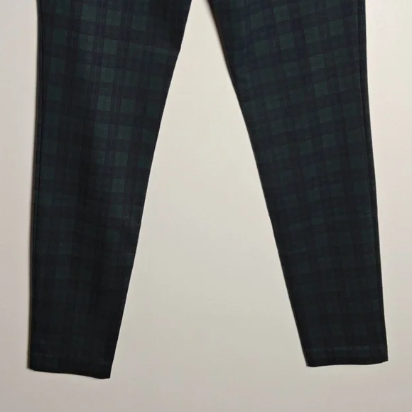 TALBOTS NWT Soho Leggings Green/Blue Tartan Print Size 2 - Picture 9 of 16